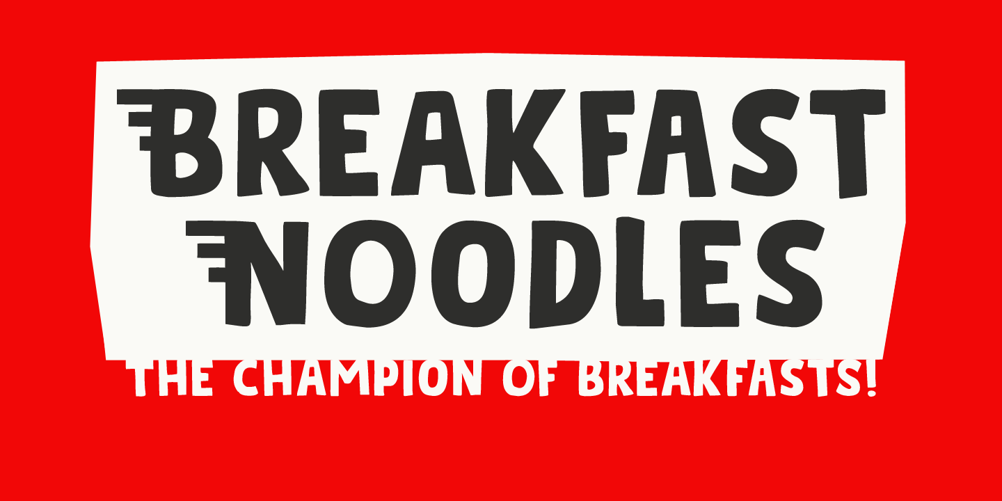 폰트 Breakfast Noodles